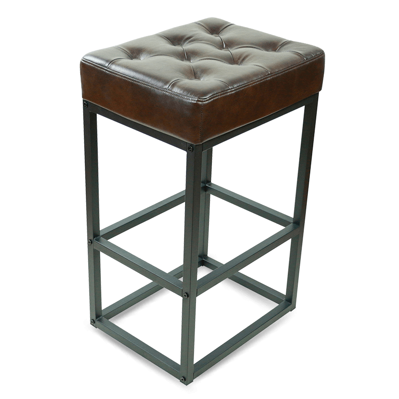 How have the designs of leather bar stools evolved over time?